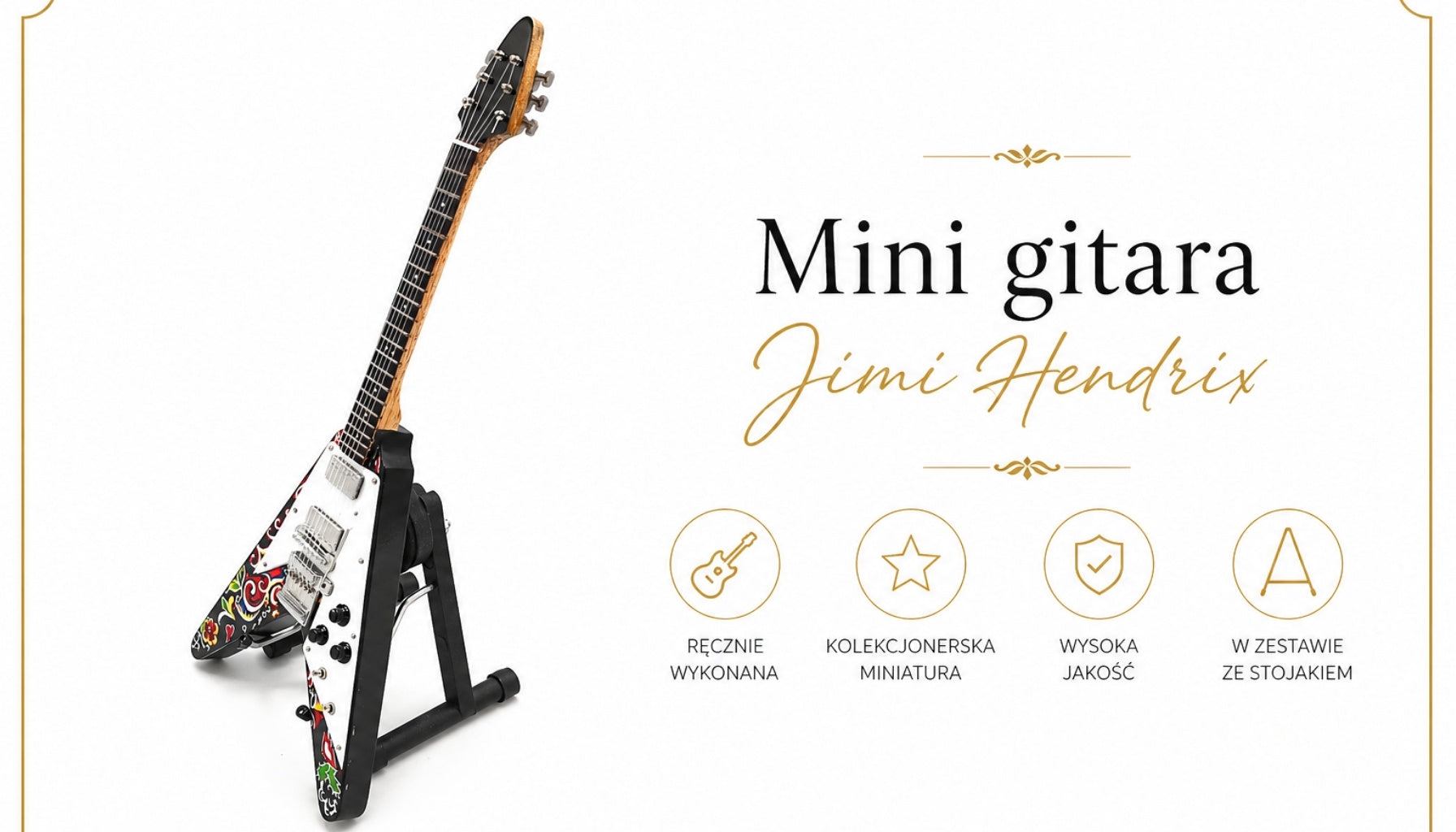 Mini-gitaar Jimi Hendrix - Psychodelic F. V - MGT-1182
