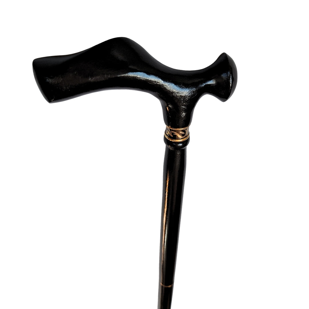 Elegante opvouwbare wandelstok met metalen handvat
