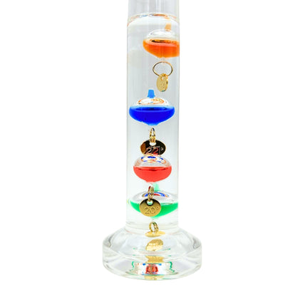 Galileithermometer Galileo met gepersonaliseerde gravure – elegante interieurdecoratie in glaskleur