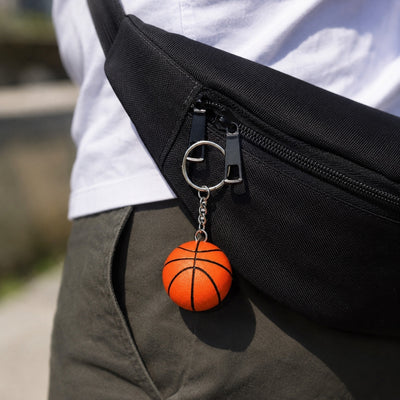 Sleutelhanger basketbal met gepersonaliseerde gravure