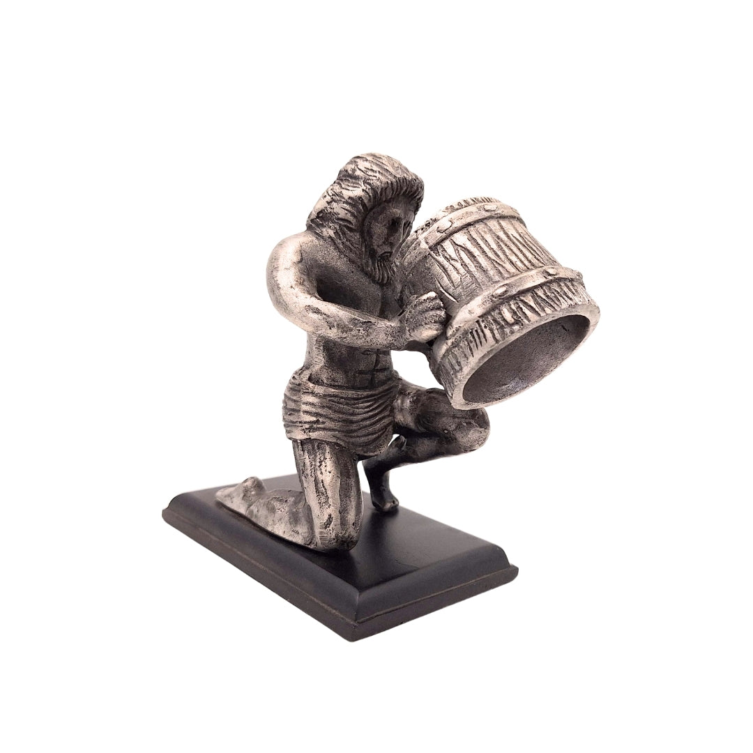 Decoratief beeldje Waterman AQU van aluminium, gepersonaliseerde gravure, ideaal als cadeau, hoogte 18 cm, klassieke en art-decostijl