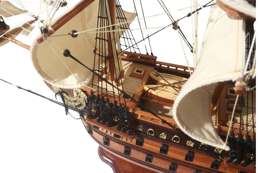 Luxueus model van het zeilschip Soleil Royal 65cm - SOL6, mogelijkheid tot personalisatie door gravure
