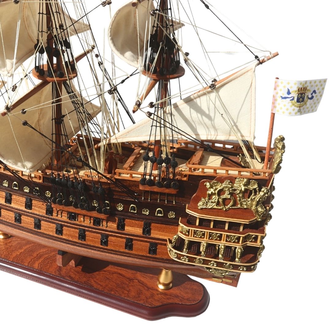 Luxueus model van het zeilschip Soleil Royal 65cm - SOL6, mogelijkheid tot personalisatie door gravure