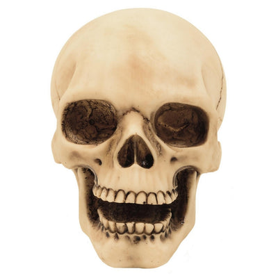 Schedelfiguur 10 cm met graveermogelijkheid - handgeschilderde decoratie van polyresin als cadeau voor liefhebbers van gothic- en darkstijl