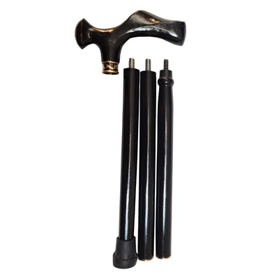 Elegante opvouwbare wandelstok met metalen handvat