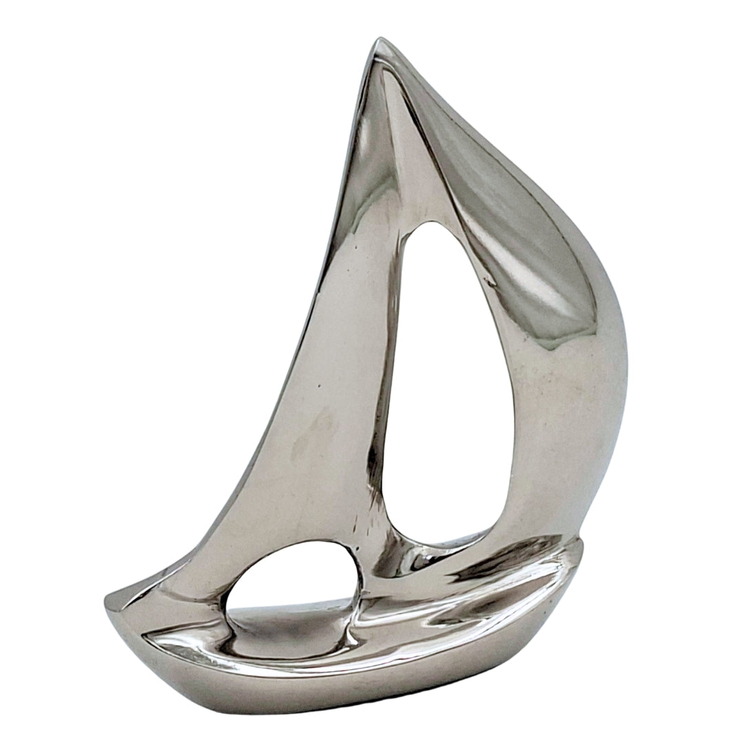 Elegant zilverkleurig aluminium jacht 12,5 cm met graveermogelijkheid