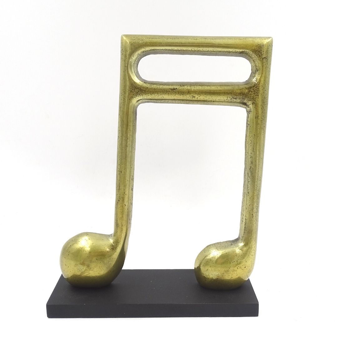 Beeldje van een gouden zestiende noot, personaliseerbaar met gravure