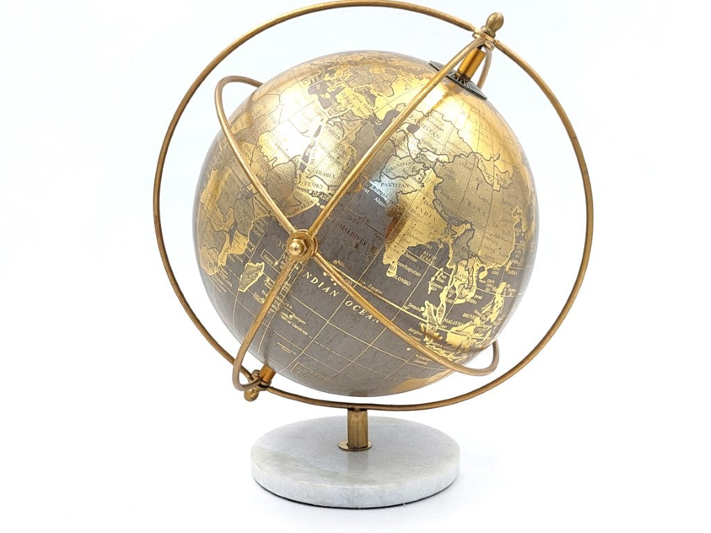 Decoratieve wereldbol op stenen voet GLB-127
