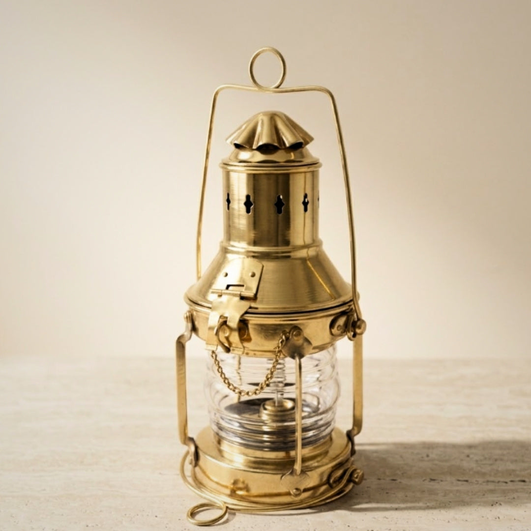 Messing retro olielamp SL10 met mogelijkheid tot personalisatie met gravure