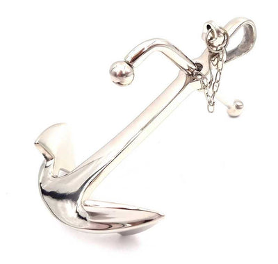Metalen anker 20cm zilver met mogelijkheid tot gravure - ideaal als cadeau voor liefhebbers van de zee en zeilen - stijlvolle maritieme decoratie voor interieurs