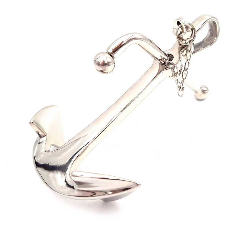 Metalen anker 20cm zilver met mogelijkheid tot gravure - ideaal als cadeau voor liefhebbers van de zee en zeilen - stijlvolle maritieme decoratie voor interieurs