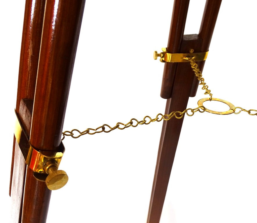 Decoratieve telescoop TWSS op houten driepoot met mogelijkheid tot personalisatie van de gravure
