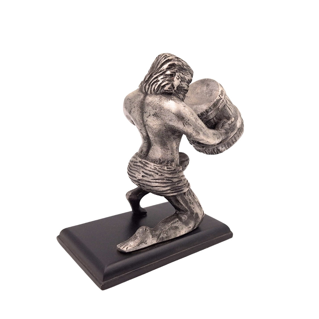 Decoratief beeldje Waterman AQU van aluminium, gepersonaliseerde gravure, ideaal als cadeau, hoogte 18 cm, klassieke en art-decostijl