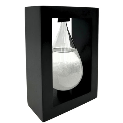 FitzRoy-stormbarometer in houten omlijsting - druppel Storm Glass met mogelijkheid tot personalisatie met gravure - ideaal cadeau voor elke gelegenheid - elegant weerstation in moderne stijl met kristallen die reageren op weersveranderingen