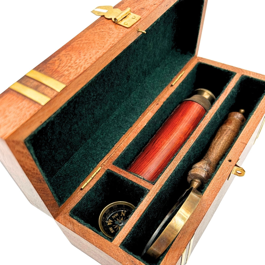 Exclusieve retro cadeauset met gravure