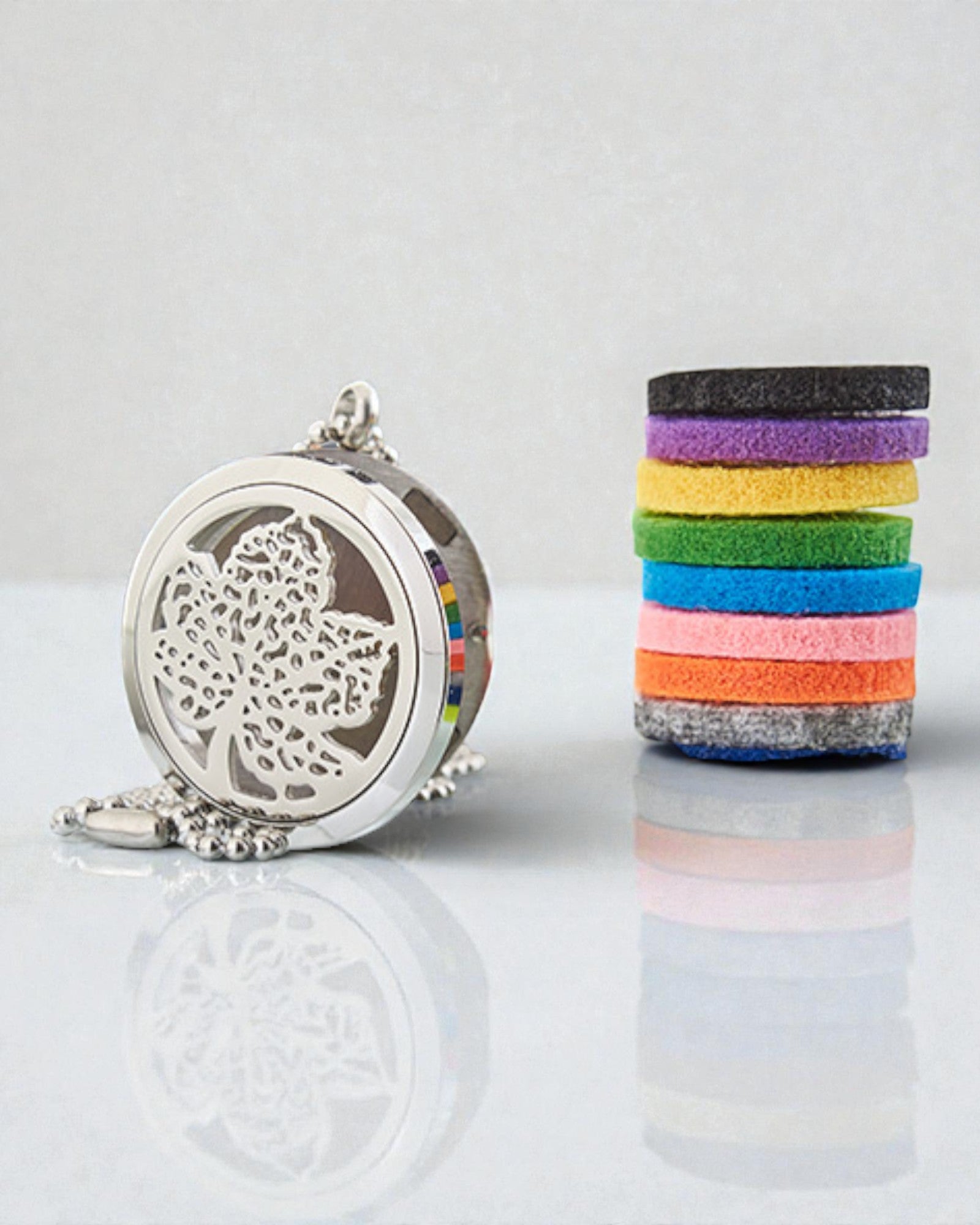 Green Harmony – Aromatherapiehalsketting Blad 30 mm