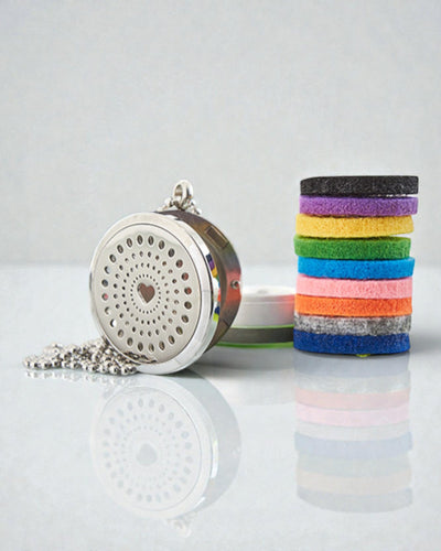 Celestia Heart – Aromatherapieketting met diamantvormig hart 30 mm