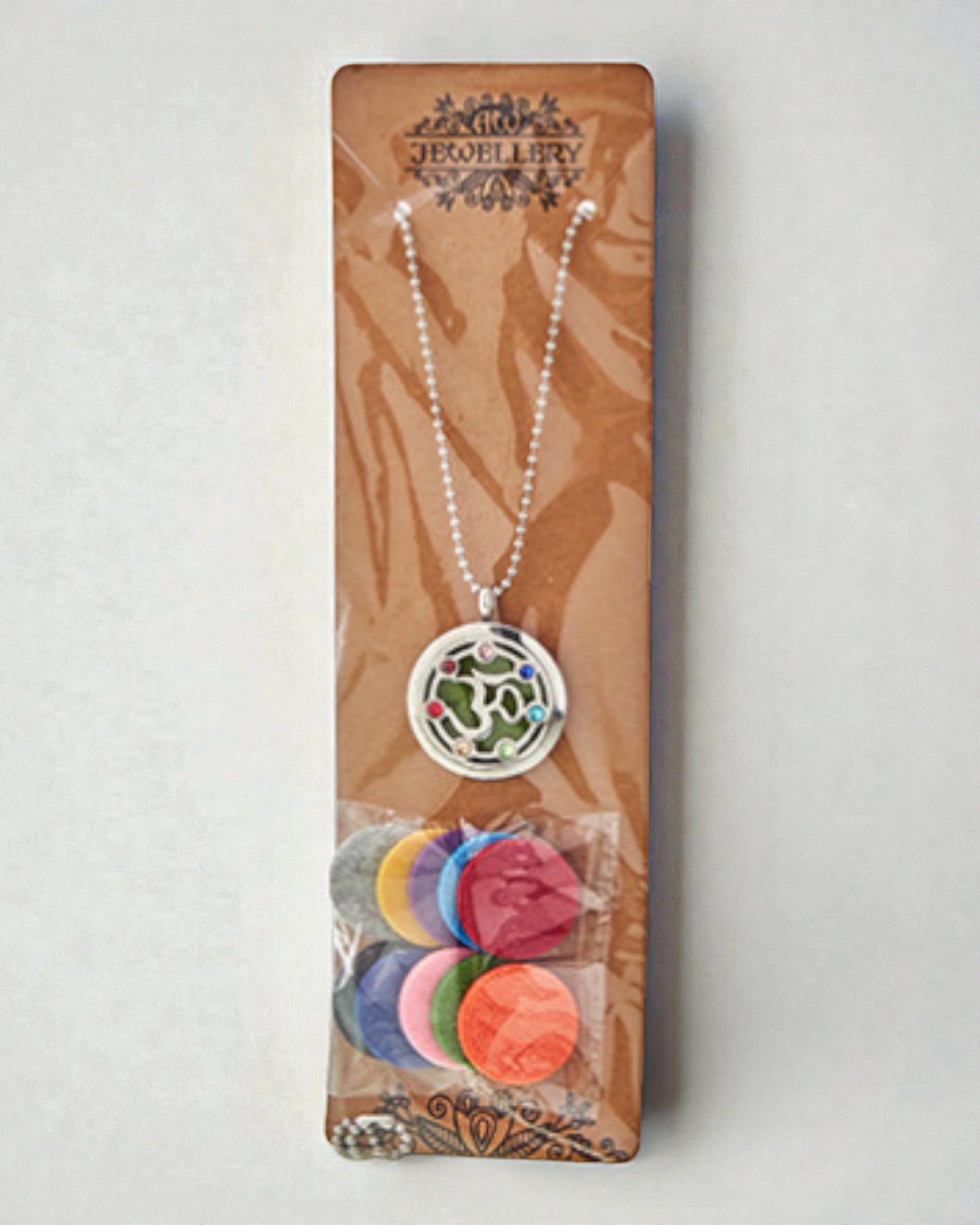 Aromalife chakra OM-halsketting – geurmedaillon 30 mm