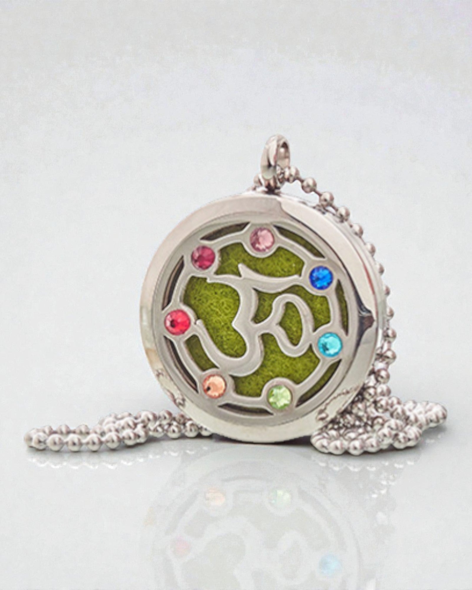 Aromalife chakra OM-halsketting – geurmedaillon 30 mm