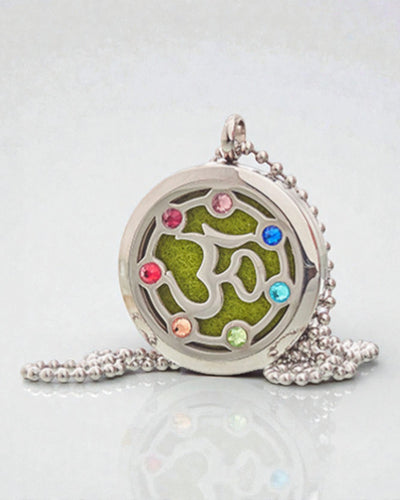 Aromalife chakra OM-halsketting – geurmedaillon 30 mm