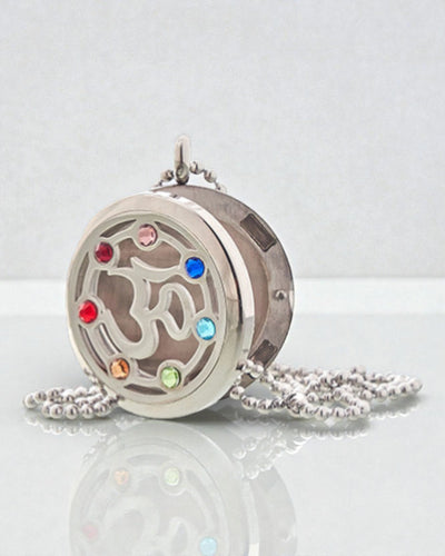 Aromalife chakra OM-halsketting – geurmedaillon 30 mm