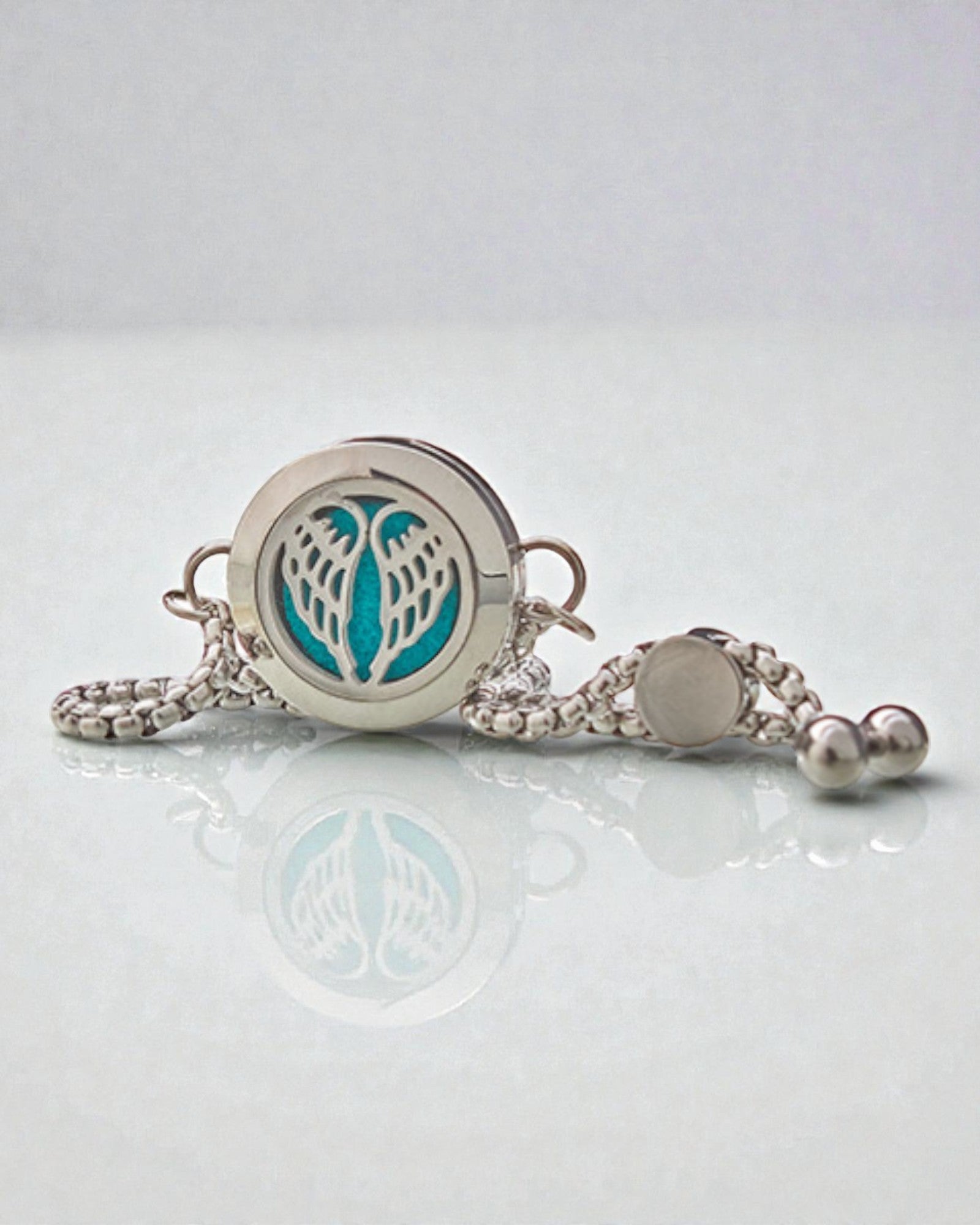 Aurora Wings – Aromatherapiearmband met engelenvleugels 20 mm