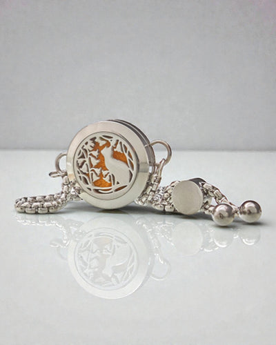 Armband Aromalife Kattenbloesem – geurmedaillon Kat en Bloemen 20 mm