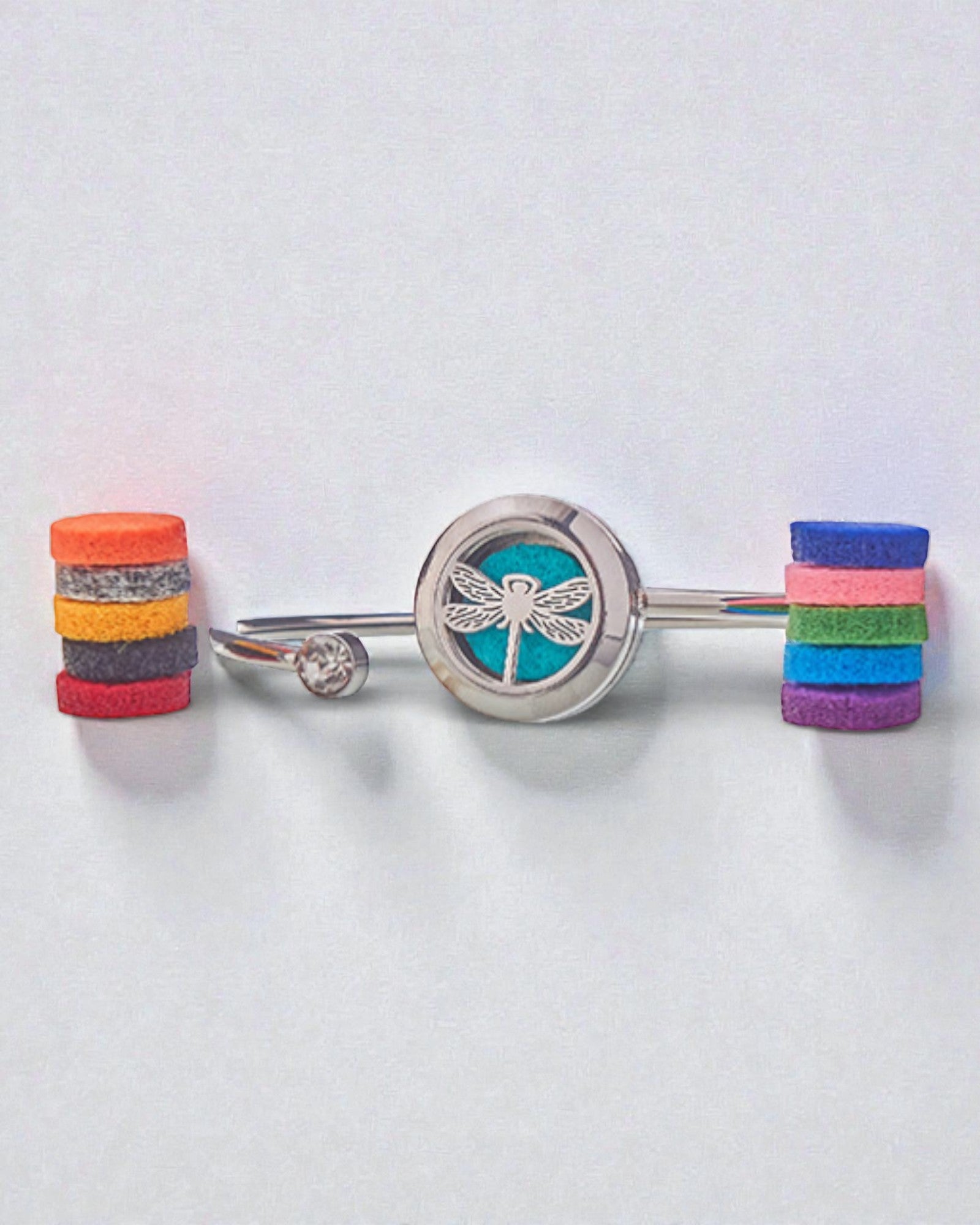 Aromalife Drakengeest-armband – geurmedaillon met libel 20 mm