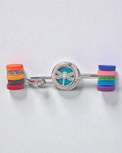 Aromalife Drakengeest-armband – geurmedaillon met libel 20 mm