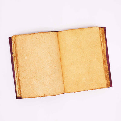 Hefty Red Tan Book met Hamsa-decoratie