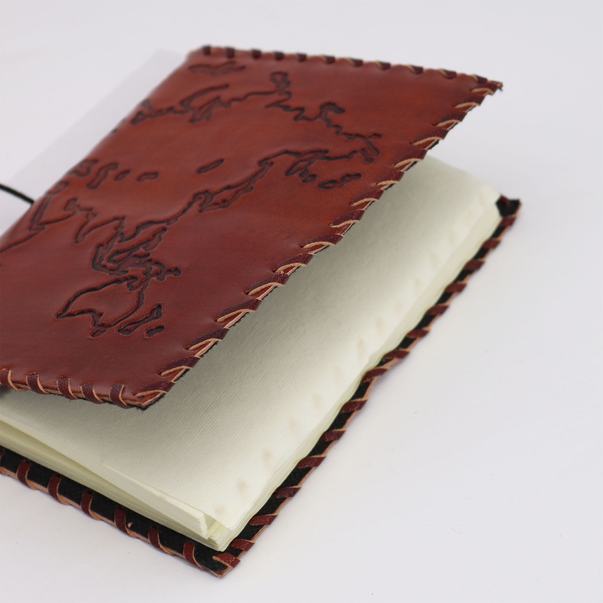 Leren reisdagboek Light Tan 17x13 cm