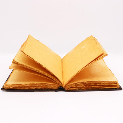 Elegant notitieboek Hefty Brown Tan met Zinc Rose-motief