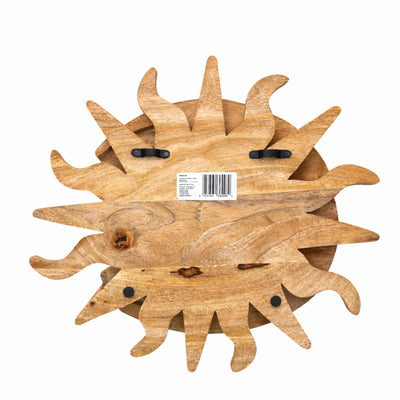 3-laagse plank met zon- en maanmotief van mangohout