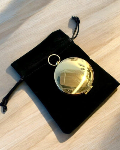 Waterdichte Messing Kompas met Gloei-effect - Onmisbaar voor Wandelen en Kamperen, personalisatie met gravure