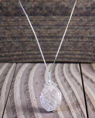 Spiraalgewikkelde edelsteen-halsketting – opaliet