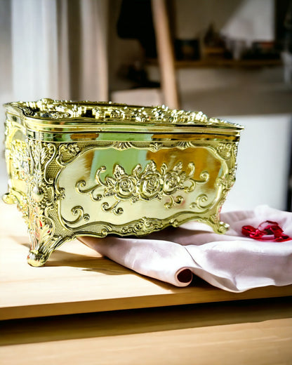 Elegante Doos voor Tissues met Ingeperste Bloemen - Servettenhouder