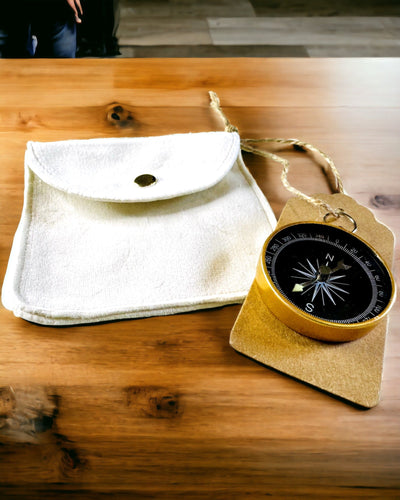 Compact Navigatiekompas met Metalen Afwerking – Onmisbaar voor Elke Reiziger, met Gravure