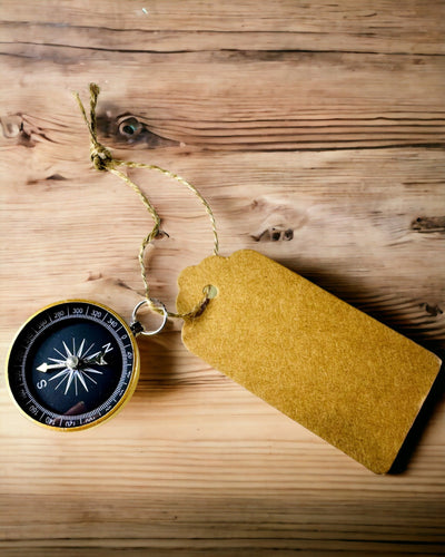 Compact Navigatiekompas met Metalen Afwerking – Onmisbaar voor Elke Reiziger, met Gravure