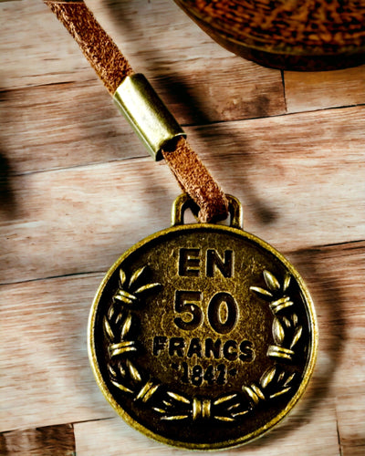 Retro Donkerbruine Leren Pennenzak met Schatkaartmotief - Elegante Tas voor het Bewaren van Schrijfbenodigdheden