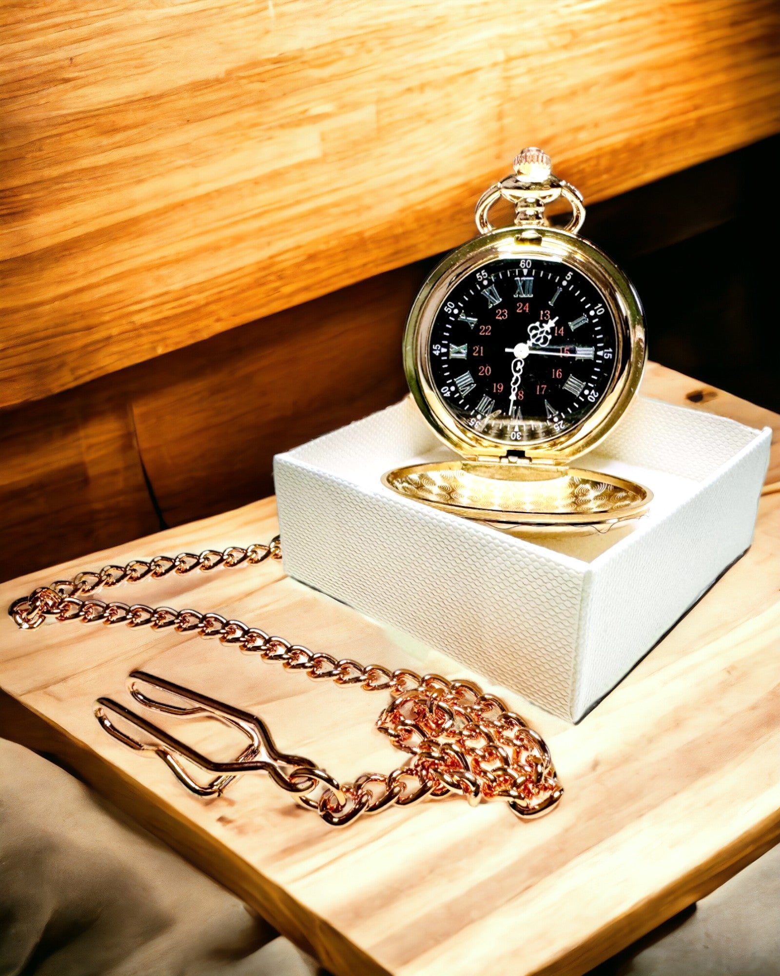Klassieke Stijl Zakhorloge – Roségoud, Vintage Elegantie