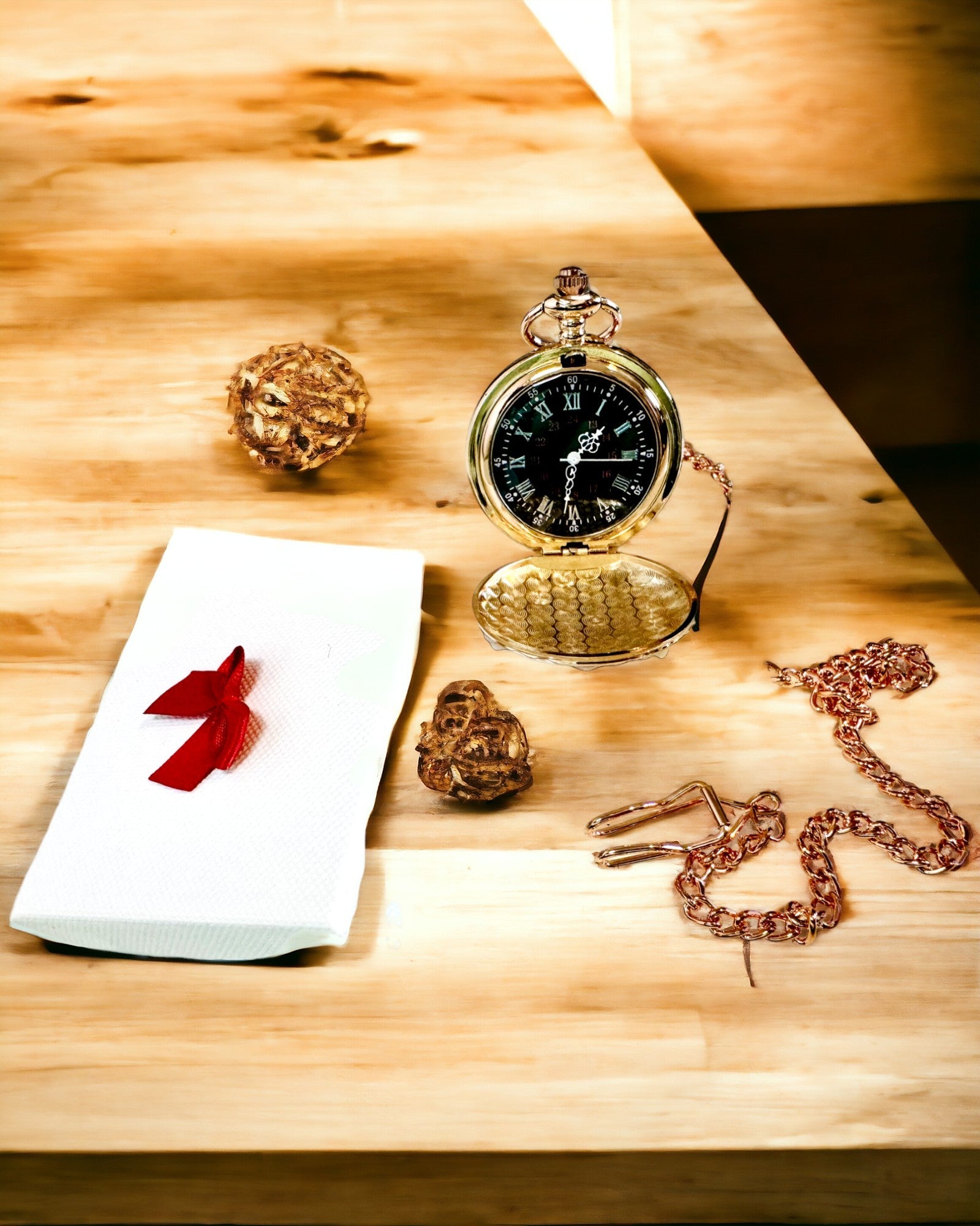 Klassieke Stijl Zakhorloge – Roségoud, Vintage Elegantie
