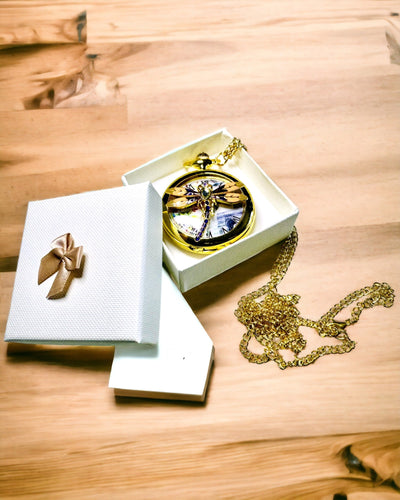 Klassieke Vintage Zakhorloge met Transparante Deksel