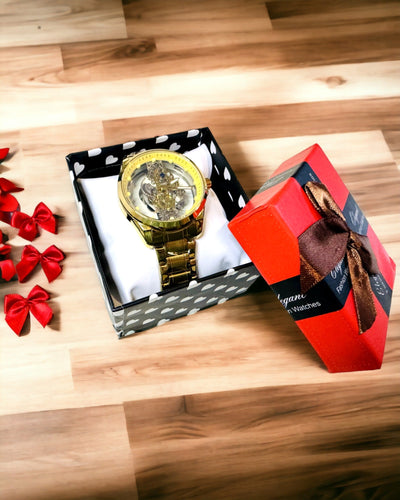 Heren Sporthorloge met Dubbelzijdig, Transparant Kwartsmechanisme en Aluminium Armband – Ideaal als Cadeau. Personalisatie met Gravure