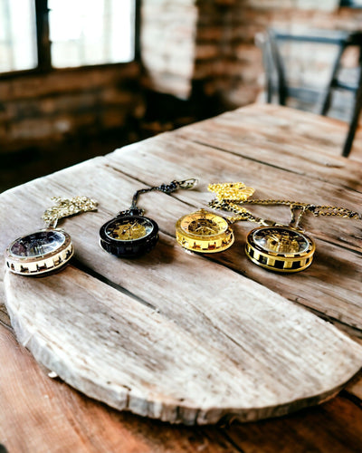 Zilveren Exclusieve Mechanische Zakhorloge in Retro Stijl, Waterdicht - Elegantie voor Elke Gelegenheid, met gravure