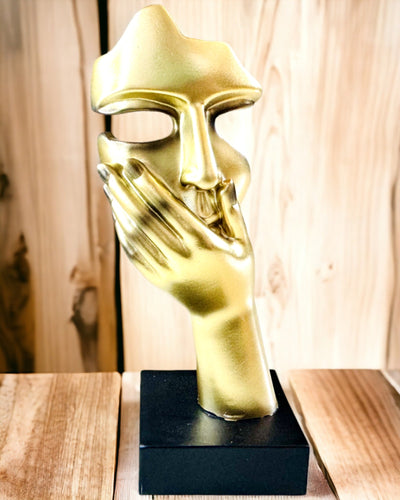 Abstracte Handbeeldhouwwerk "Touch of Art" - Kantoor Decoratie in Europese Stijl, Personaliseerbaar met Gravure 2 stuks