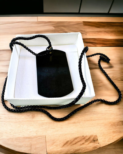 Ketting met Dog Tag "Drie Tintjes Stijl" - Identiteitsplaatje - Elegante Hanger van Roestvrij Staal met Gravure Optie