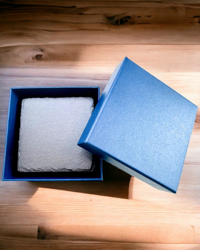 Onderzetter voor koffie, thee van Natuurlijke Steen met Gepersonaliseerde Gravure – Vierkant, cirkel, zeshoek, 10 cm