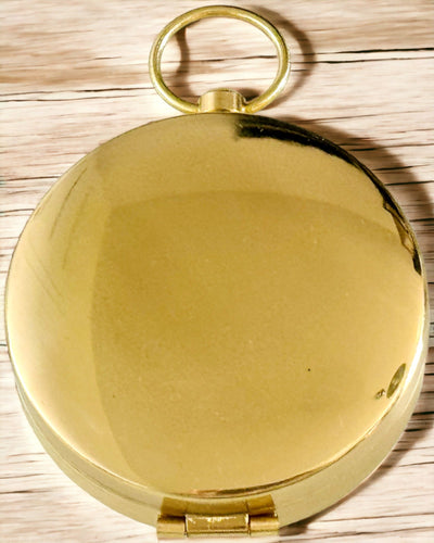 Waterdichte Messing Kompas met Gloei-effect - Onmisbaar voor Wandelen en Kamperen, personalisatie met gravure