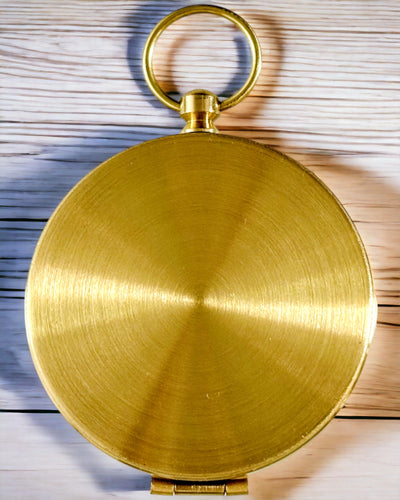 Waterdichte Messing Kompas met Gloei-effect - Onmisbaar voor Wandelen en Kamperen, personalisatie met gravure