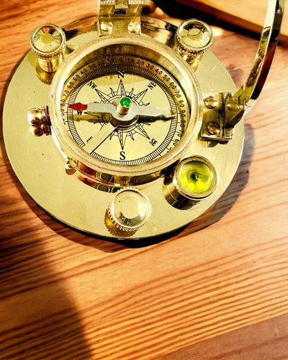 Navigatiekompas met Sextant en Personaliseringsmogelijkheid - Maritiem XL